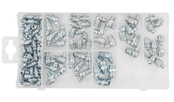 KALAMITKI SMAROWNICZKI METRYCZNE ZESTAW DO SMAROWNICY 110 ELEMENTÓW