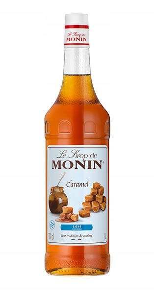 Syrop do kawy MONIN KARMELOWY BEZ CUKRU 1000 ml SZKŁO 1L