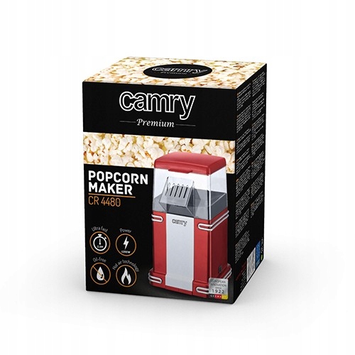 Maszyna do Popcornu Beztłuszczowa CR 4480 CAMRY 1200W
