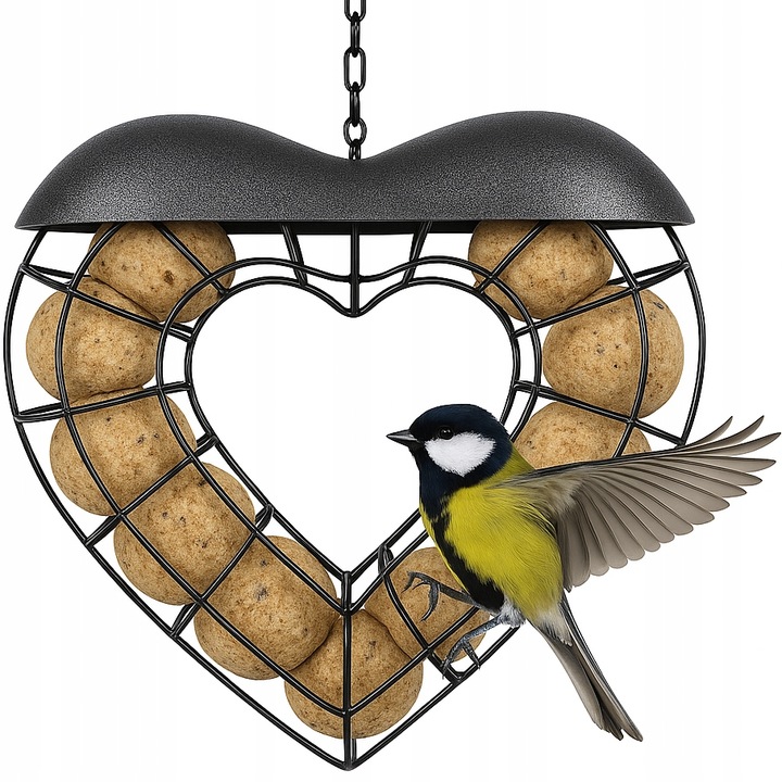 KARMNIK DLA PTAKÓW NA KULE TŁUSZCZOWE KARMĘ POKARM METALOWY WISZĄCY