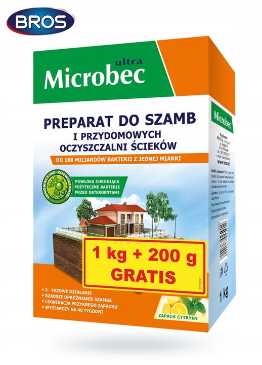BIO MICROBEC Ultra 10 x MOCNIEJSZY BAKTERIE 1,2 kg