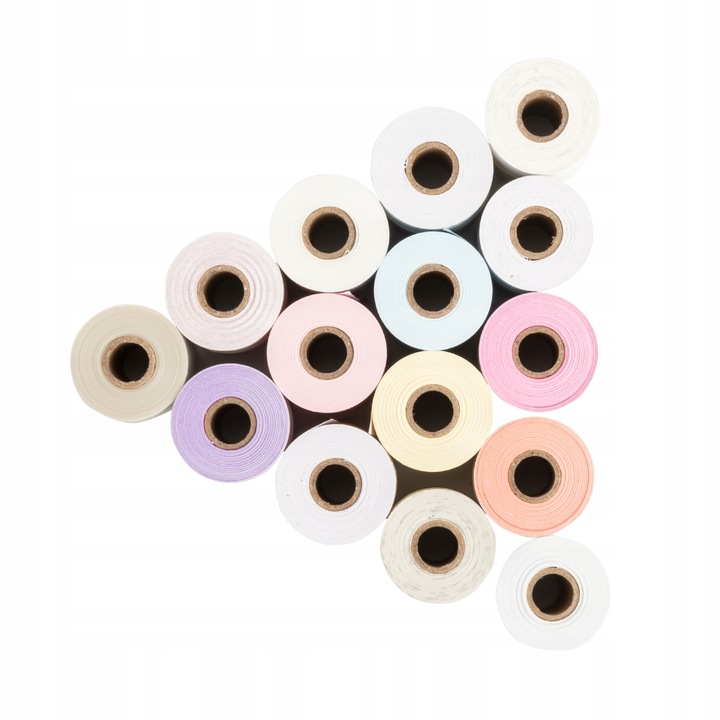 Biały papier termiczny do Phomemo M02 M0x 50mmx3,5m naklejki z klejem 3szt