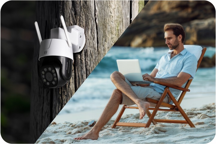 Kamera Obrotowa IP GSM / WIFI 4G LTE SIM 5MPx 5MP AUDIO, WYKRYWANIE POSTACI