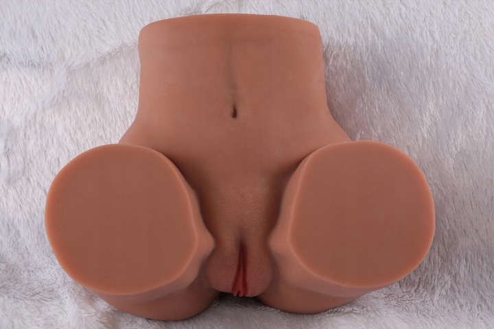 Brązowy seks lalka męski Masturbator z realistyczną pochwą i odbytem 2,3 kg