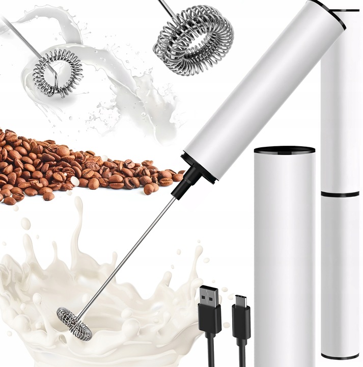 RĘCZNY SPIENIACZ MIKSER DO MLEKA KAWY ELEKTRYCZNY MINI BLENDER 11000