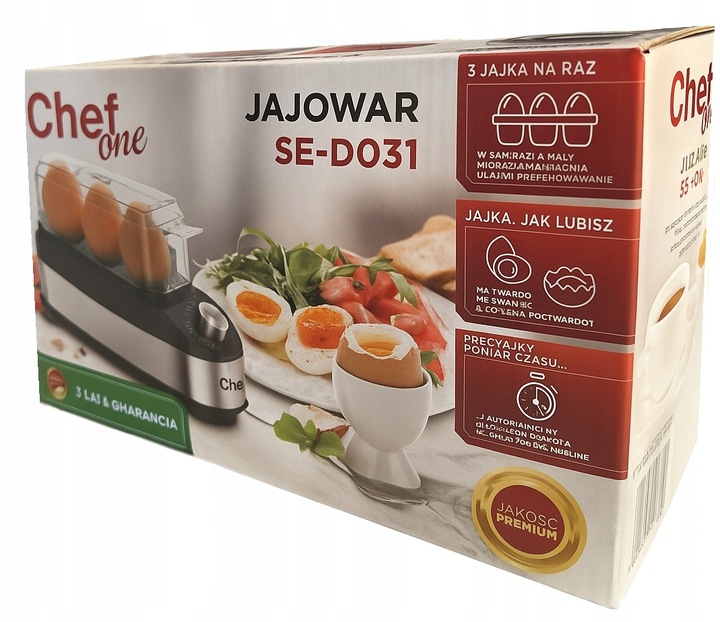 ChefOne SE-D031 jajowar do gotowania jajek automat do jaj na 3 sztuki