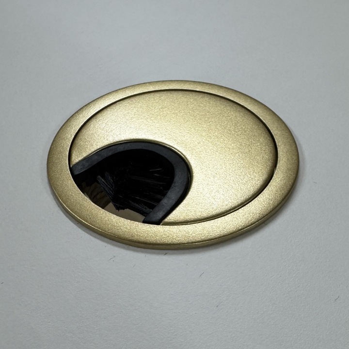 Przelotka do kabli metalowa 60 mm złota mat – przepust kablowy do