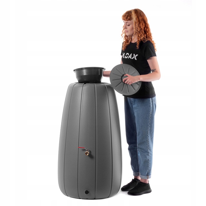 ZBIORNIK NA DESZCZÓWKĘ 200L WODĘ BECZKA POJEMNIK + KRANIK DONICZKA DUŻY