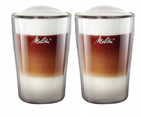 MELITTA szklanki termiczne do kawy cappuccino 2x 300ml, para, 2szt, kawa