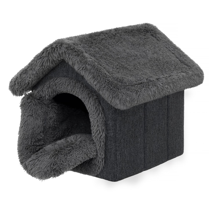 Buda Domek Budka Kojec dla małego Psa z Poduszką i Futerkiem R2 38x44x45 cm