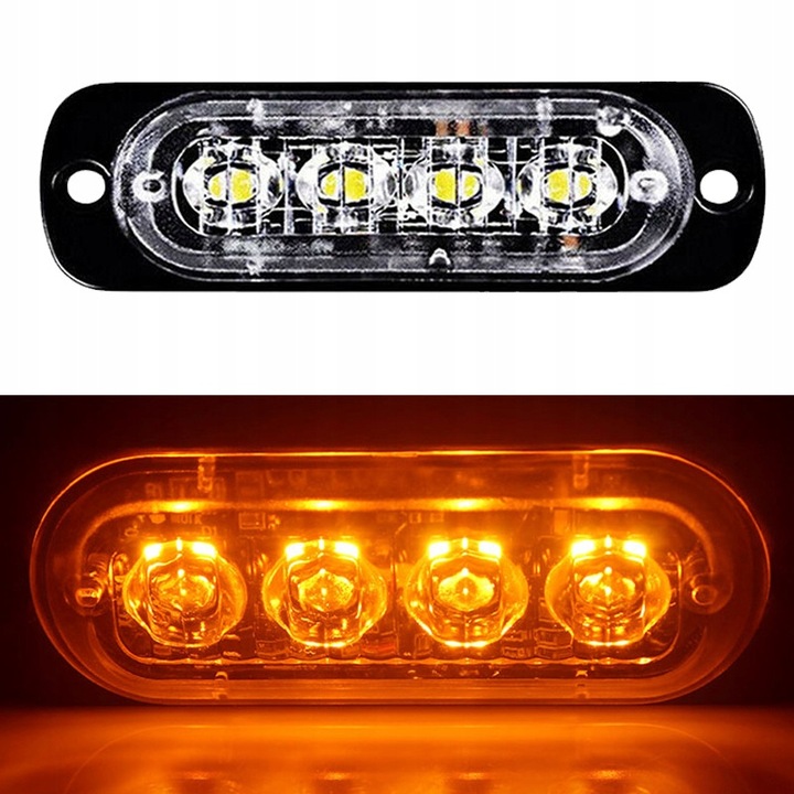LAMPY OSTRZEGAWCZE LED LAWETA POMOC STROBOSKOPY KOGUT DO ATRAPY POMARAĆZOWE