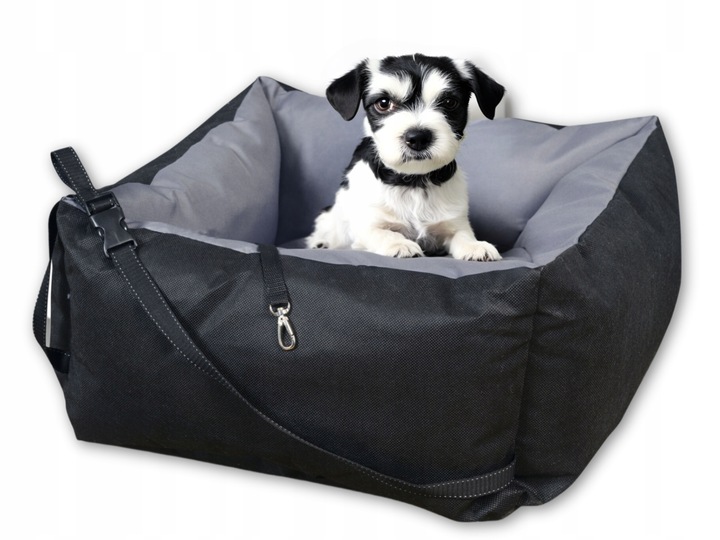 Transporter Samochodowy 55x55 cm Wodoodporny Szary dla Psa Kota