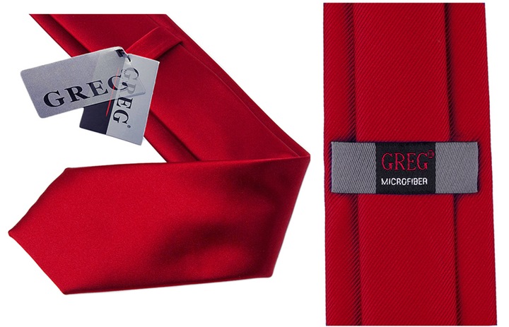 MIKROFIBRA ŻAKARDOWY Krawat w Prążki Męski 7 cm do Garnituru Gładki g11