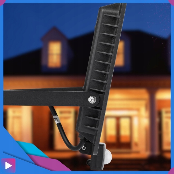 Halogen LED 50W Lampa Naświetlacz z Czujnikiem Ruchu Zmierzchu