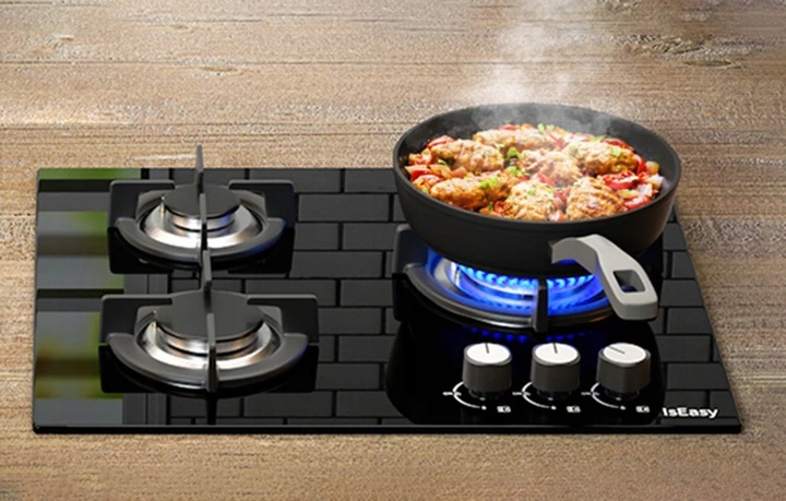 Płyta Kuchenka Gazowa Iseasy Mgbg-603 3 Strefy Grzewcze Różna Moc