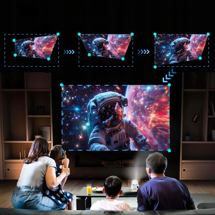 Projektor ANDROID rzutnik 4K WIFI PRZENOŚNY SMART FULL HD HY300 PRO