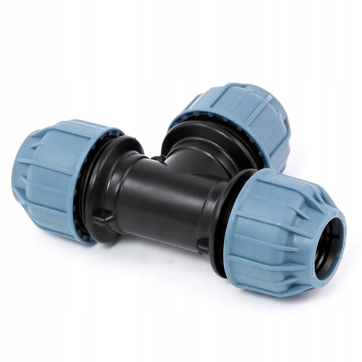 TRÓJNIK Skręcany PE fi 25 do Rury Wąż Złączka do połaczenia Rur Super