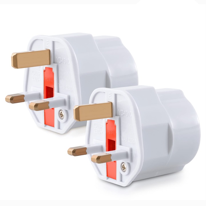 2x Adapter gniazdka EU na UK Dubaj Malta Cypr Emiraty Katar z