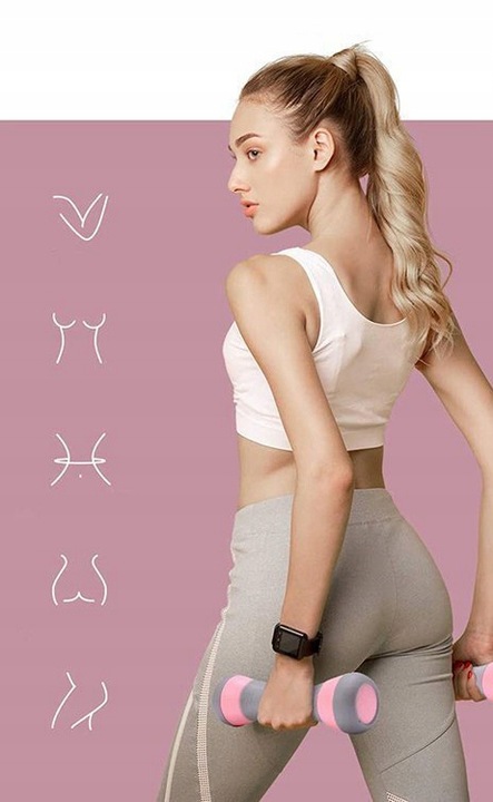 Hantle Ciężarki Regulowane Hantelki Fitness 2x2kg Do Ćwiczeń Dla Kobiet 3w1