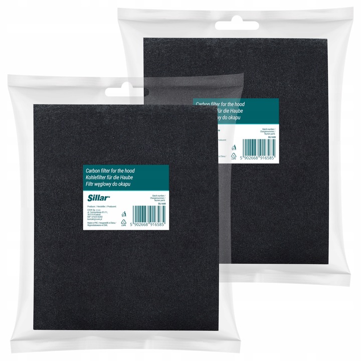 2x FILTR WĘGLOWY do okapu uniwersalny 57x47 cm do wycięcia