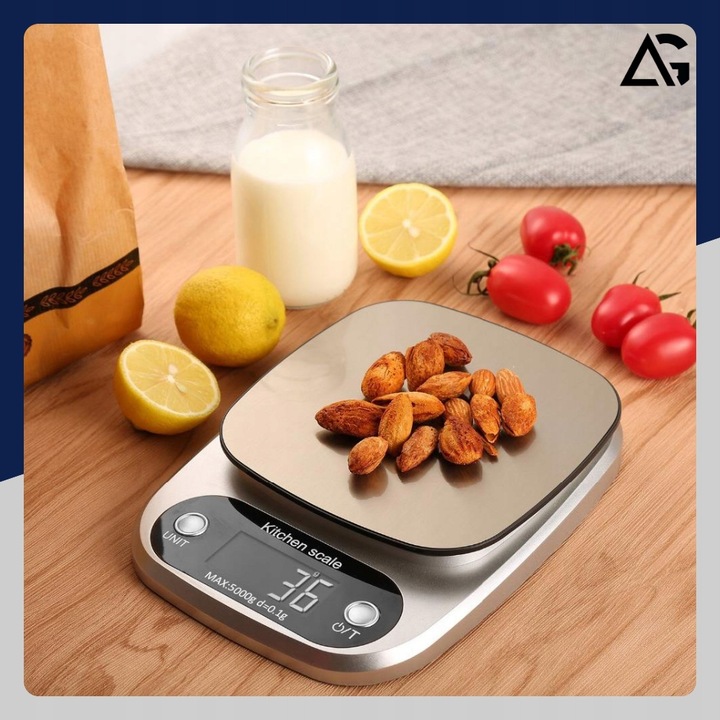 PRECYZYJNA WAGA KUCHENNA 5000g I 0,1g WYŚWIETLACZ LCD JUBILERSKA BATERIE