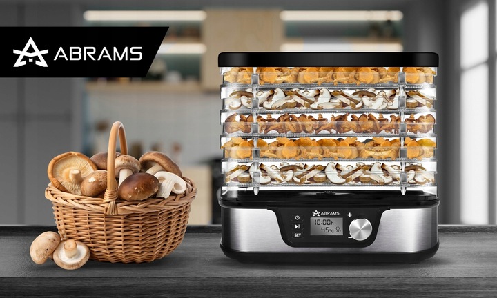 SUSZARKA DO GRZYBÓW WARZYW I OWOCÓW 600W REGULACJA TEMPERATURY TIMER 5