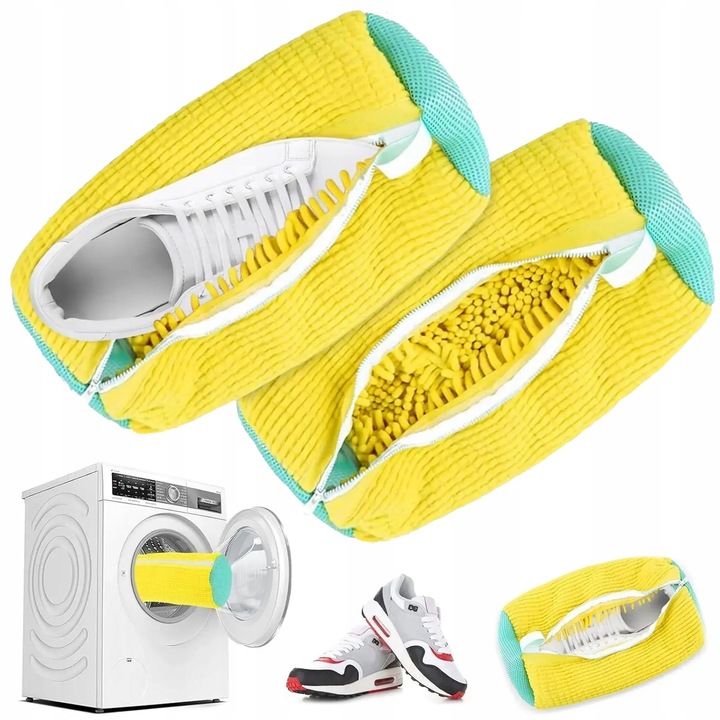 2x WOREK SIATKA TORBA do PRANIA BUTÓW CZYSZCZENIA OBUWIA z MIKROFIBRĄ