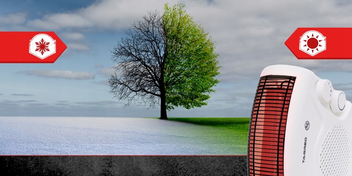 Farelka Elektryczna Termowentylator Grzejnik Ciepło Nawiew Zimno 2000W