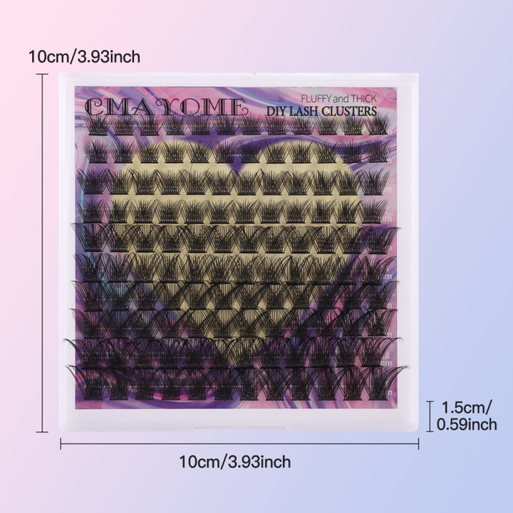 RZĘSY BONDINGOWE ZESTAW STARTOWY RZĘSY DIY 120 KĘPEK D CURL CLUSTER