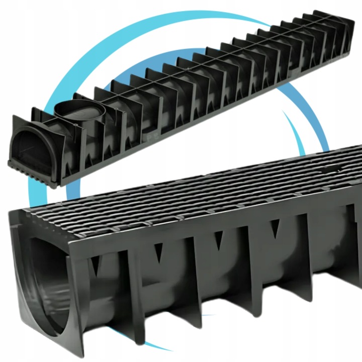 Odwodnienie liniowe korytko A15 100 cm ForU70 odpływ tworzywo AXHELL