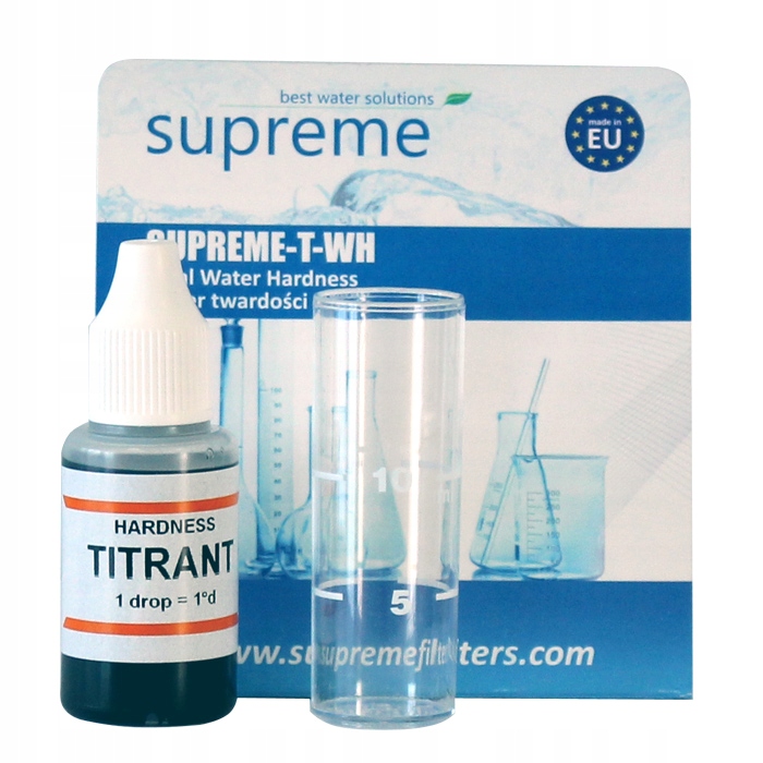Profesjonalny, tester twardości wody, kropelkowy SUPREME, DOKŁADNY