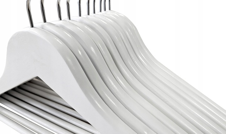 10SZT WIESZAK DREWNIANY ZESTAW WIESZAKI DREWNIANE UBRANIA GARDEROBY