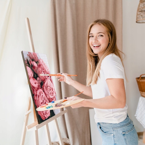 Malowanie Po Numerach Zestaw na Ramie Farby Akrylowe 40x50 cm