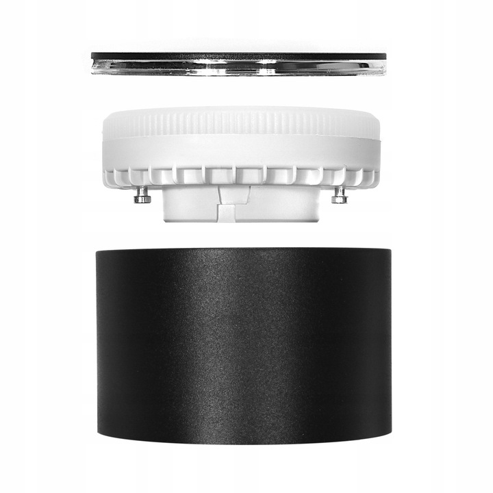 Oprawa Natynkowa Halogenowa Tuba LED Sufitowa Na Żarówkę GX53 Czarna