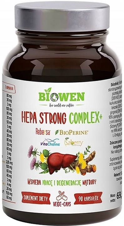 Biowen Hepa Strong Complex+ 90 kapsułek regeneracja wątroby