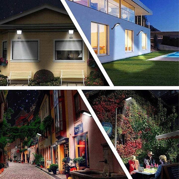 LAMPA SOLARNA LED 600W Z CZUJNIKIEM RUCHU I ZMIERZCHU ZEWNĘTRZNA +