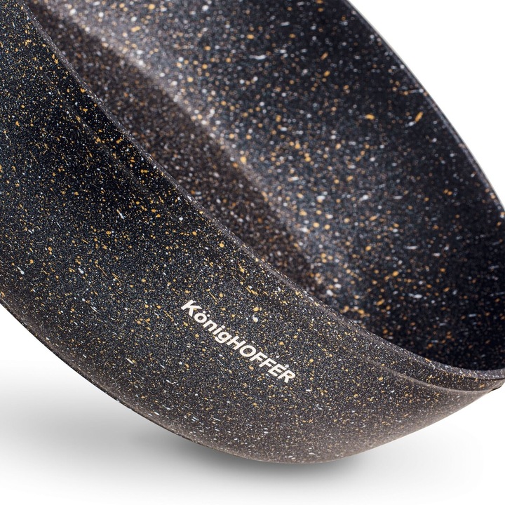 PATELNIA GŁĘBOKA POKRYWKA Granitowa Marmurowa KonigHOFFER Pescado 28 cm