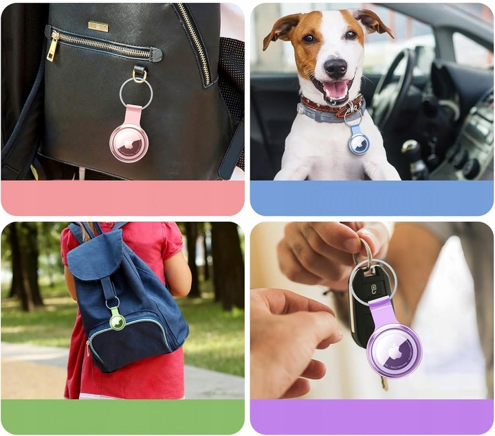 4x ETUI CASE NA LOKALIZATOR APPLE AIRTAG BRELOK + 4x FOLIA HYDROŻELOWA