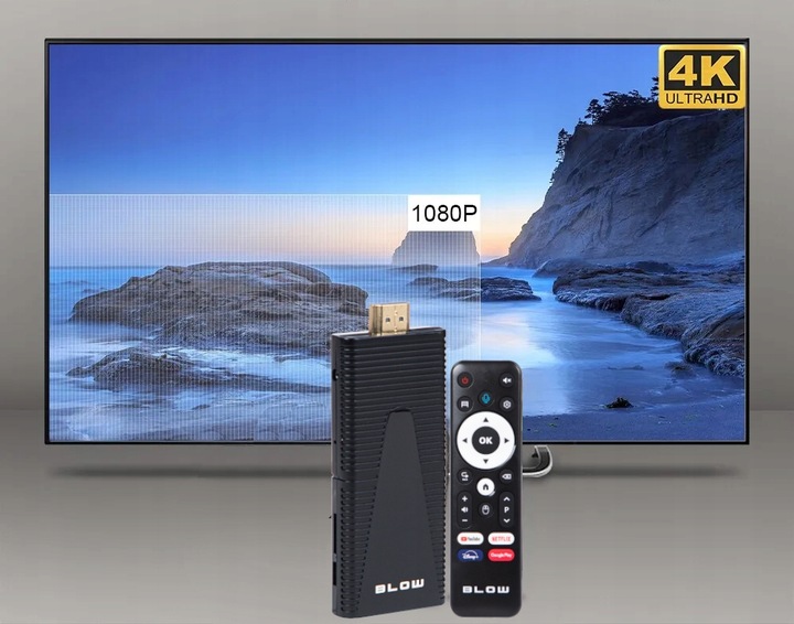 ODTWARZACZ MULTIMEDIALNY SMART TV STICK BOX BLUETOOTH 4K WIFI PRZYSTAWKA