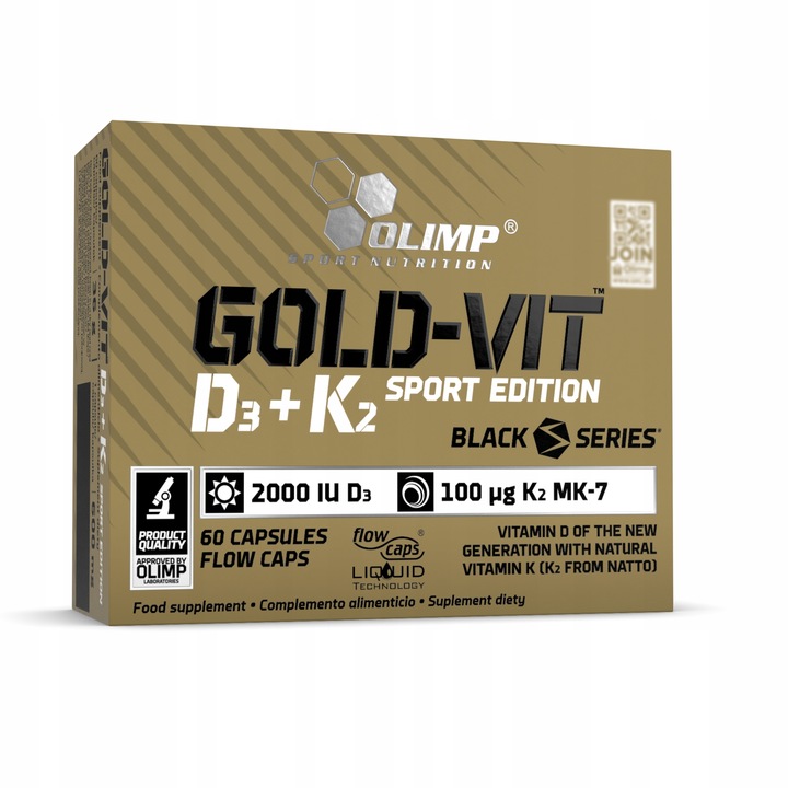 OLIMP GOLD-VIT D3+K2 SPORT EDITION 60kaps WITAMINA D3 K2 MK7 MINERAŁY