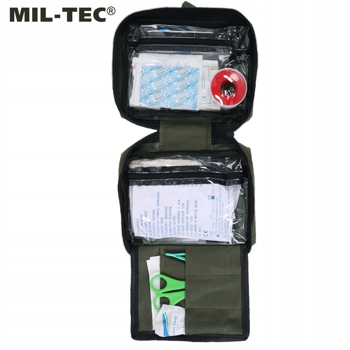 Apteczka pierwszej pomocy z wyposażeniem first aid Mil-tec duża olive