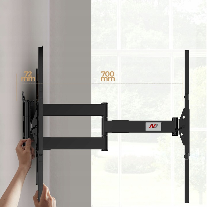 Certyfikowany Solidny Obrotowy Uchwyt do Telewizora Wieszak TV 75-110"