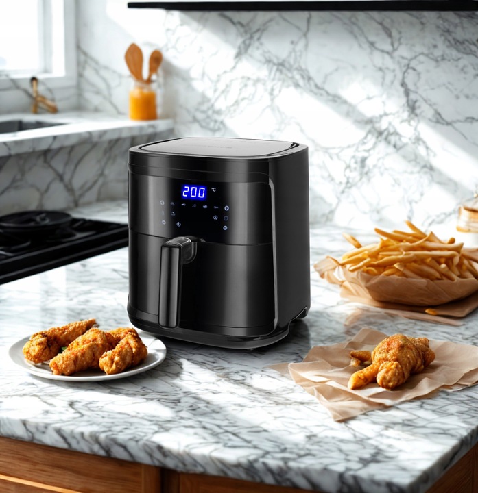 FRYTKOWNICA BEZTŁUSZCZOWA AIR FRYER 7L 1900W XL FRYTOWNICA LCD SMART