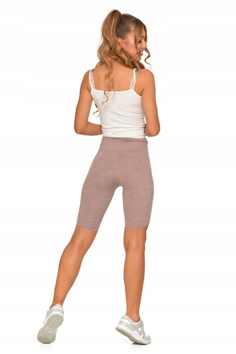 Moraj Mocno Kryjące Legginsy Kolarki Wysoki Stan beżowe 850-018 L/XL