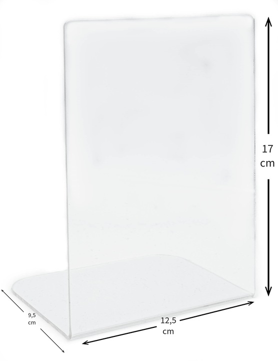 6x Podpórka podstawka stojak do książek z Plexi Przezroczystej