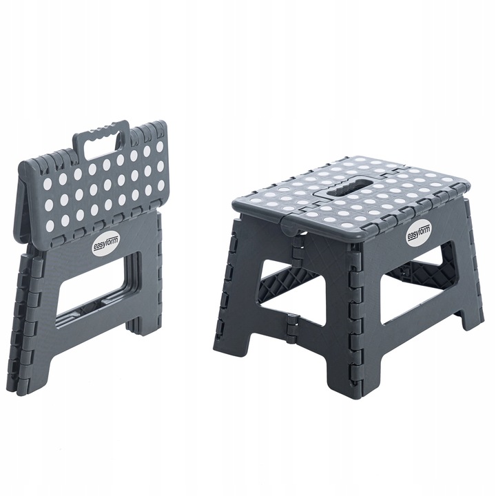 Taboret składany stołek podnóżek antypoślizgowy szary Easyform 22cm