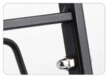 Koszyk Piętrowy Dwupoziomowy na Owoce Warzywa Czarny Organizer do