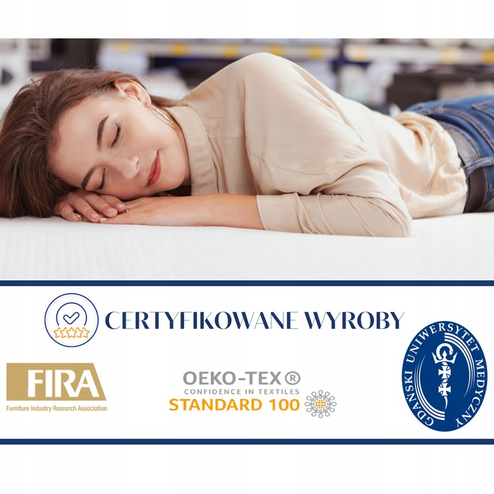 Materac strefowy masujący 7 stref konturowy 12cm 120x200cm