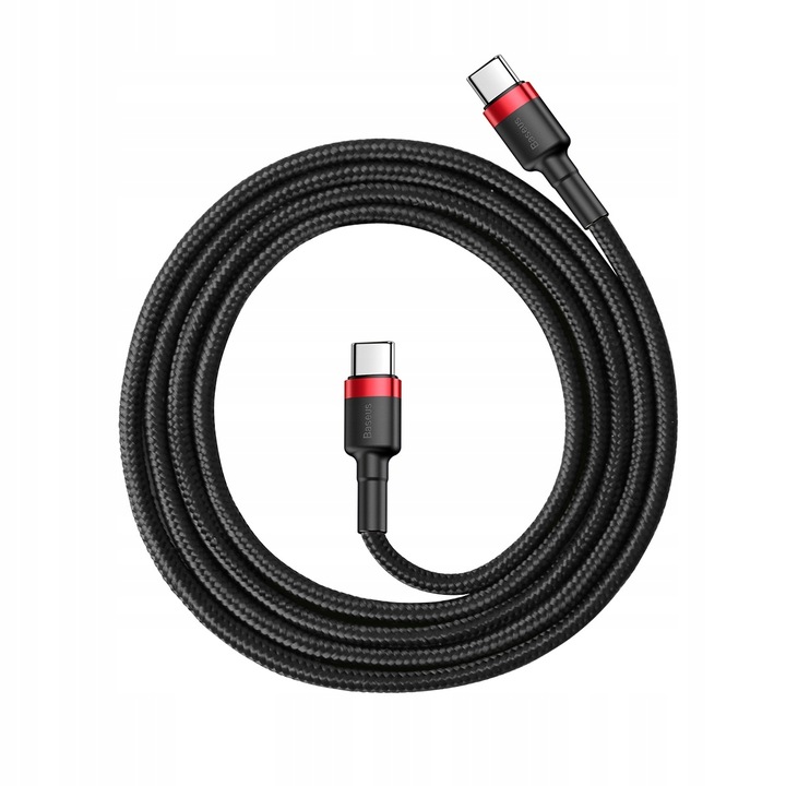 BASEUS MOCNY KABEL USB-C SZYBKIE ŁADOWANIE TYP-C TYPE-C PD 60W QC 3.0 1M