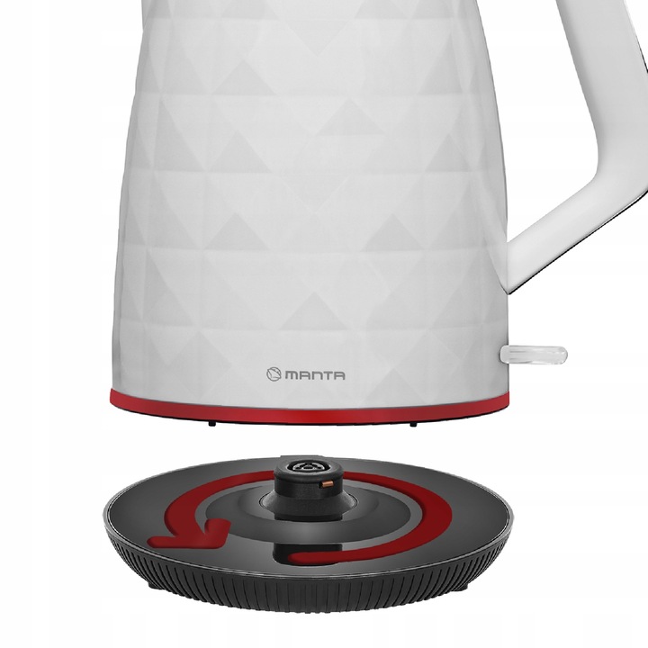 CZAJNIK ELEKTRYCZNY bezprzewodowy BIAŁY CICHY 2200W BEZ BPA FREE 1,7L